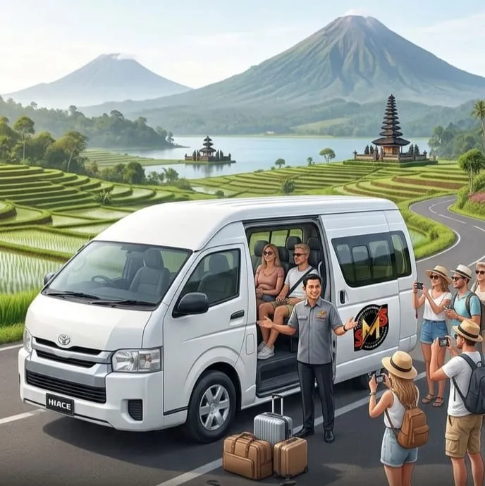 Toyota Hiace + Driver (12 hours) car rental Uluwatu Bali, free hotel delivery