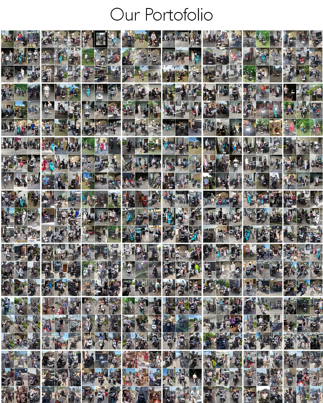 SMS Rental Bali customer portfolio collage